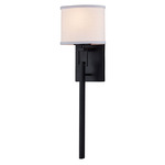 Alpine Wall Sconce - Matte Black / White