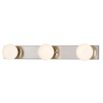 Luna Bathroom Vanity Light - Brushed Nickel / Clear/ Opal