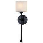 Fusion Sequoia Wall Sconce - Matte Black / Opal