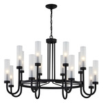 Anchor Chandelier - Matte Black / Frost