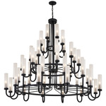 Anchor Chandelier - Matte Black / Frost