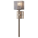 Spruce Wall Sconce - Brushed Brass / Clear Seeded