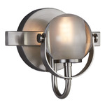 Conduit Wall Sconce - Brushed Nickel / Clear/ Opal