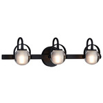 Conduit Bathroom Vanity Light - Matte Black / Clear/ Opal