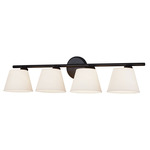 Envoy Bathroom Vanity Light - Matte Black / Opal