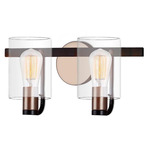 Poise Bathroom Vanity Light - Matte Black / Brass / Clear