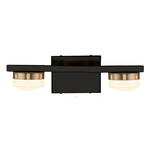 Puck Bathroom Vanity Light - Matte Black / Brass / Opal