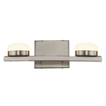 Puck Bathroom Vanity Light - Brushed Nickel / Opal