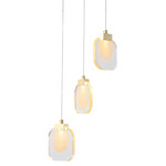 Palazzo Round Multi Light Chandelier - Louise Brass / Crystal