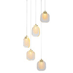 Palazzo Round Multi Light Chandelier - Louise Brass / Crystal