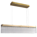 Ranenna Linear Chandelier - Old World Pewter / Crystal