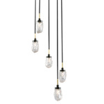 Avola Multi Light Pendant - Bernhard Bronze / Clear