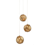 Zara Multi Light Pendant - Burnished Brass / Gold