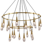 Ayla Chandelier - Brass / Crystal