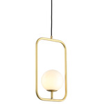 Loreto Pendant - Brass / Opaque Gradient