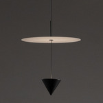 Stralunata Pendant - Matte Black / White