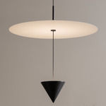 Stralunata Pendant - Matte Black / White