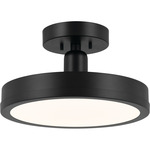 Riu Semi Flush Ceiling Light - Black / White