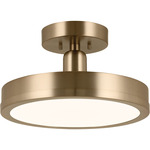 Riu Semi Flush Ceiling Light - Champagne Bronze / White