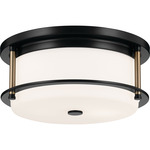 Brit Ceiling Light - Black / Opal