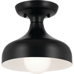 Sisu 7 Inch Semi Flush Ceiling Light - Black