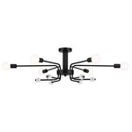 Ocala Semi Flush Ceiling Light - Black