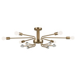 Ocala Semi Flush Ceiling Light - Champagne Bronze