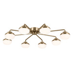 Remy Semi Flush Ceiling Light - Champagne Bronze / Opal