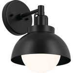 Niva Convertible Wall Sconce - Black / Opal