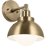 Niva Convertible Wall Sconce - Champagne Bronze / Opal