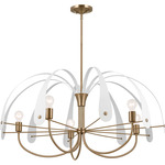 Petal Chandelier - Champagne Bronze / Black / White