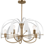 Petal Chandelier - Champagne Bronze / Black / White