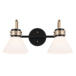 Farum Bathroom Vanity Light - Black / Opal