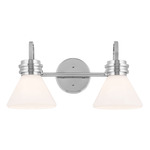 Farum Bathroom Vanity Light - Chrome / Opal