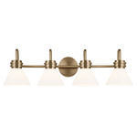 Farum Bathroom Vanity Light - Champagne Bronze / Opal