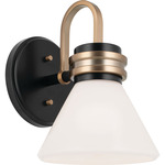 Farum Wall Sconce - Black / Opal