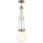 Albers Round Pendant - Champagne Bronze / Opal