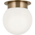 Albers Round Ceiling Light - Champagne Bronze / Opal