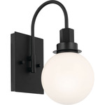 Hex Wall Sconce - Black / Opal