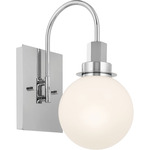 Hex Wall Sconce - Chrome / Opal