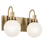 Hex Bathroom Vanity Light - Champagne Bronze / Opal