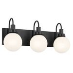 Hex Bathroom Vanity Light - Black / Opal