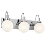 Hex Bathroom Vanity Light - Chrome / Opal