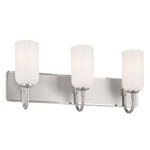 Solia Bathroom Vanity Light - Polished Nickel / Opal