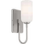 Solia Wall Sconce - Polished Nickel / Opal