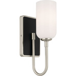 Solia Wall Sconce - Brushed Nickel / Opal