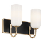 Solia Bathroom Vanity Light - Champagne Bronze / Opal