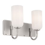 Solia Bathroom Vanity Light - Polished Nickel / Opal