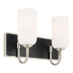 Solia Bathroom Vanity Light - Brushed Nickel / Opal