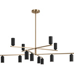 Gala Chandelier - Champagne Bronze / Black